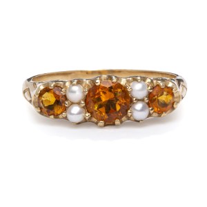 Bague en perles et quartz, début du 21e siècle, Luke Stockley, Londres