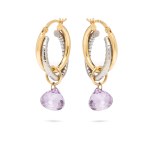 Earrings with amethysts early 21st century.
