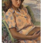 Eligio Finazzer Flori, Young woman reading in the park- Eligio Finazzer Flori