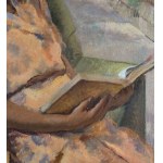 Eligio Finazzer Flori, Young woman reading in the park- Eligio Finazzer Flori