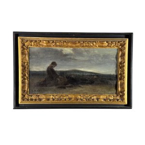 Domenico Morelli, Landscape with a figure - Domenico Morelli