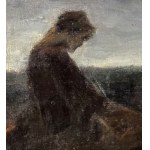 Domenico Morelli, Landscape with a figure - Domenico Morelli