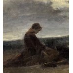 Domenico Morelli, Landscape with a figure - Domenico Morelli