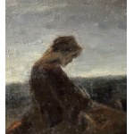 Domenico Morelli, Landscape with a figure - Domenico Morelli