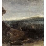 Domenico Morelli, Landscape with a figure - Domenico Morelli