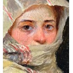 SCUOLA ITALIANA, Portrait of a young woman in an Orientalist style