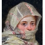 SCUOLA ITALIANA, Portrait of a young woman in an Orientalist style