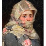 SCUOLA ITALIANA, Portrait of a young woman in an Orientalist style