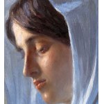 Paolo Emilio Passaro, Face of a woman with a veil - Paolo Emilio Passaro