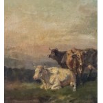 Filippo Palizzi (ATT), Peasant woman with a flock