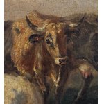 Filippo Palizzi (ATT), Peasant woman with a flock