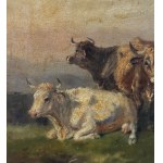 Filippo Palizzi (ATT), Peasant woman with a flock