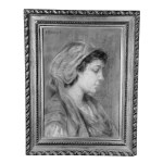 UNIDENTIFIED SIGNATURE, Profile of a woman with a headdress
