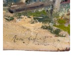 UNIDENTIFIED SIGNATURE, View of a seaside with boats on the shore
