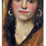 ANONIMO, Portrait of a woman with a headdress