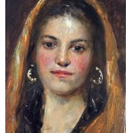 ANONIMO, Portrait of a woman with a headdress