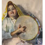 Arlando De Lisio, Young woman with a tambourine - Arlando De Lisio