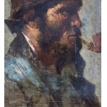 SCUOLA ITALIANA, Portrait of a man with a pipe
