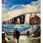 Antonio Bertè, Landscape with figures - Antonio Bertè