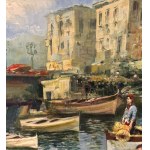 Marino Faliero, Seascape with boats - Marino Faliero