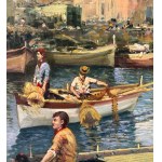 Marino Faliero, Seascape with boats - Marino Faliero