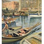 Marino Faliero, Seascape with boats - Marino Faliero