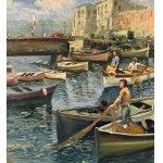 Marino Faliero, Seascape with boats - Marino Faliero