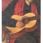 E. Notte, Seated Woman with Guitar - E. Notte