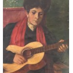 E. Notte, Seated Woman with Guitar - E. Notte