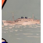 Filippo Romoli, Woman on a balcony overlooking the sea - Filippo Romoli