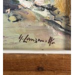 NICOLA CANZANELLA, Suburban street with figures - NICOLA CANZANELLA