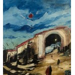 Antonio Bertè, Street with figures - Antonio Bertè