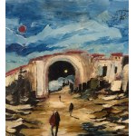 Antonio Bertè, Street with figures - Antonio Bertè