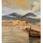 ANONIMO, Neapolitan Seascape with Boats and Fishermen