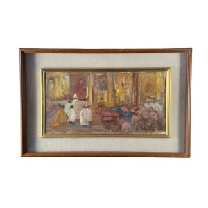 Michele D'Aniello, Church Interior with Figures - Michele D'Aniello