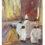 Michele D'Aniello, Church Interior with Figures - Michele D'Aniello