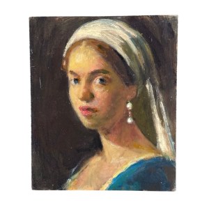 ANONIMO, Portrait of a Woman with Headgear