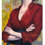 ANONIMO, Portrait of a Woman in a Red Dress