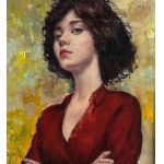 ANONIMO, Portrait of a Woman in a Red Dress