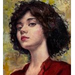 ANONIMO, Portrait of a Woman in a Red Dress