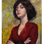 ANONIMO, Portrait of a Woman in a Red Dress