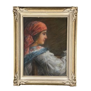 SCUOLA ITALIANA, Profile of a woman with a turban