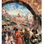 ANONIMO, Neapolitan Street with Market and Figures