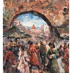 ANONIMO, Neapolitan Street with Market and Figures