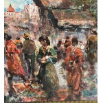 ANONIMO, Neapolitan Street with Market and Figures