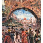 ANONIMO, Neapolitan Street with Market and Figures