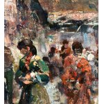 ANONIMO, Neapolitan Street with Market and Figures