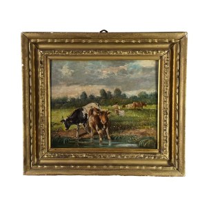 ANONIMO, Peasant with Livestock