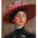 SCUOLA ITALIANA, Portrait of a woman with a hat