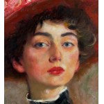 SCUOLA ITALIANA, Portrait of a woman with a hat